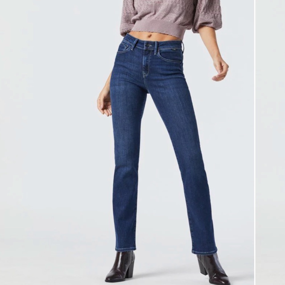 Mavi Jeans KENDRA STRAIGHT LEG IN DARK BLUE SUPERSOFT (29" waist, 34" inseam)